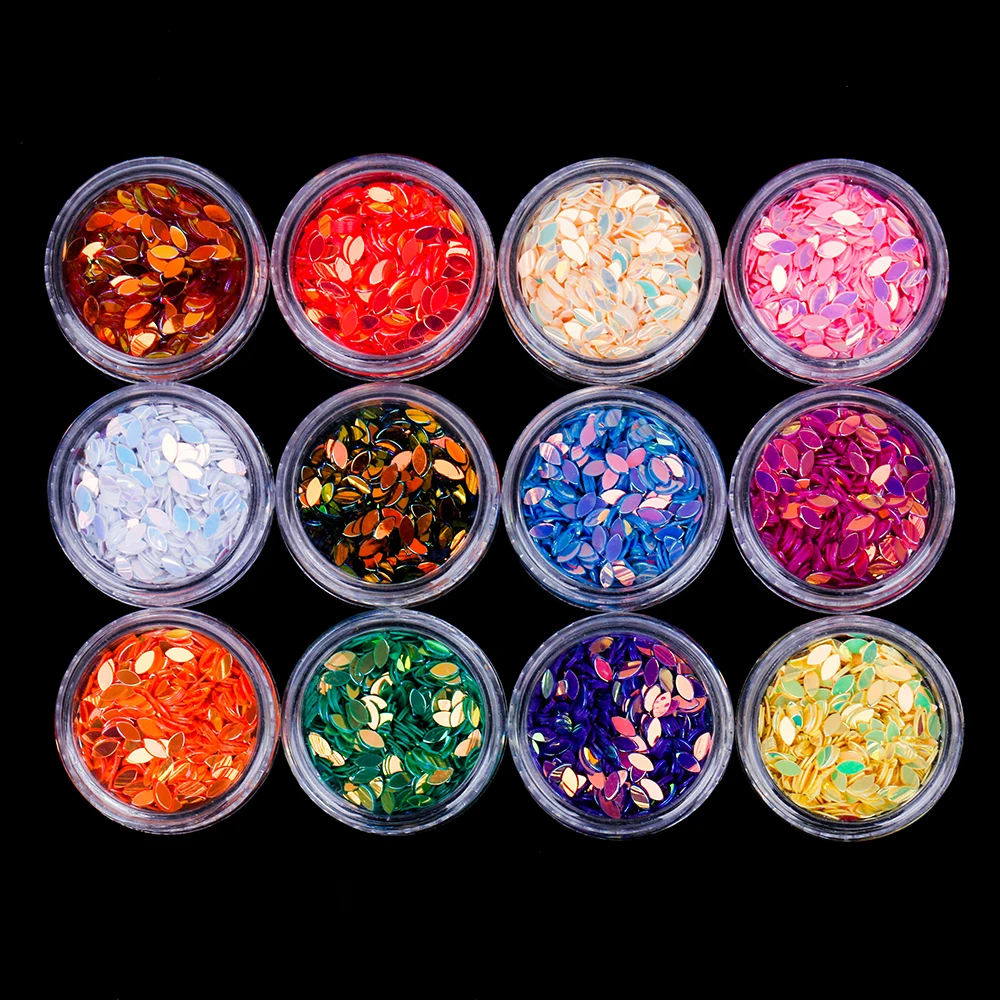 TOMTOSH laser 12 kinds of flowers 12 nail polish round ...