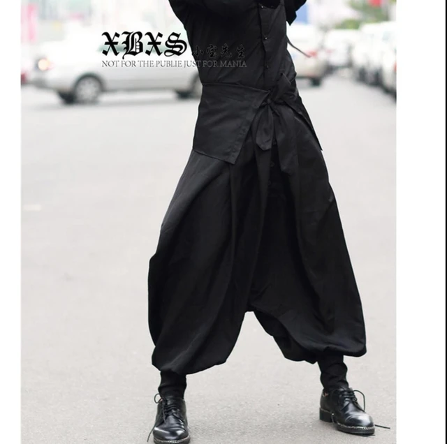 Low Crotch Pants Men Avant-garde Exaggerated Personality Tide Men Korean  Version Non-mainstream Of Feet Ninja Trousers 2021 New - AliExpress