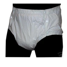 Trasporto libero FUUBUU2203-White-M-1PCS adulto di plastica non pantaloni per neonati pannolini pannolini per adulti pannolini di stoffa di copertura in pvc bicchierini