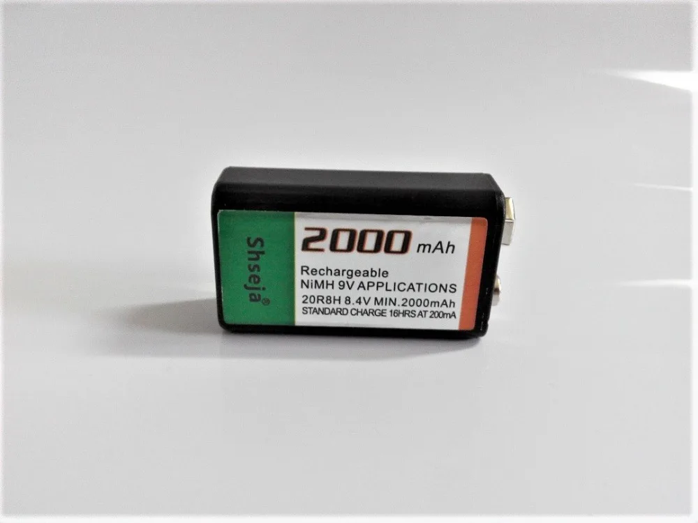 Большая емкость 2000mAh 9V перезаряжаемая батарея 9V NiMH батарея для микрофона