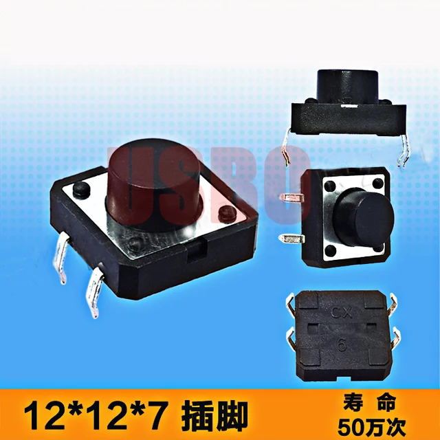 12*12*7 6 5 6 5 5 5mm hight quality trigger push button switch touch