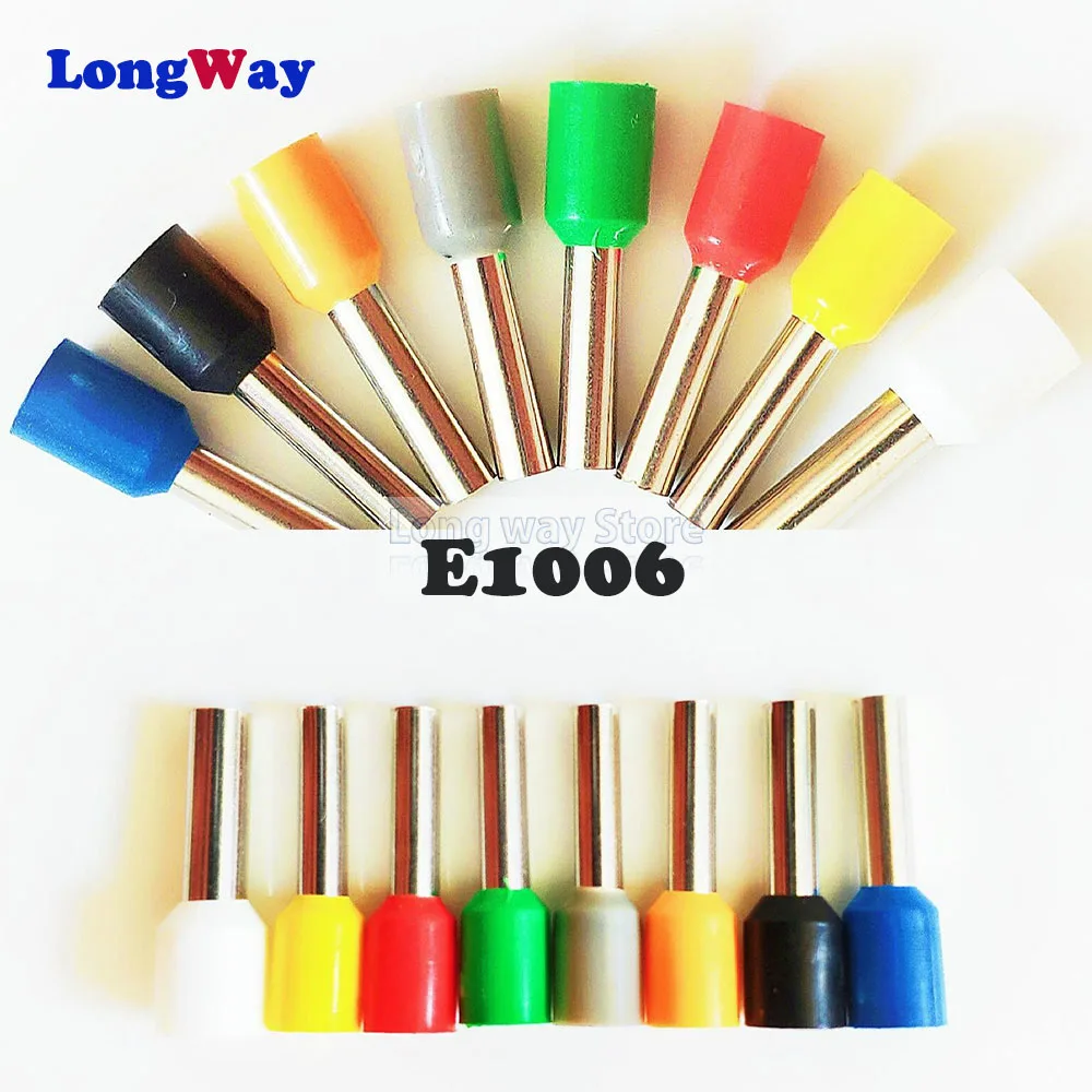 

Wire Terminal Connectors E1006 Insulating terminals Tube Insulated cord end terminals 1.0mm2 Cable Connector wire terminals