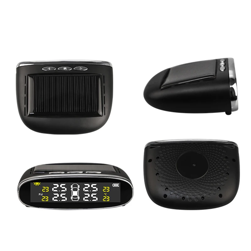 NEW LCD Display TPMS Car Tire Pressure Alarm Monitor System Smart Sense 4 Internal Sensor Diagnostic Tool KEEP SAFE Solar Power