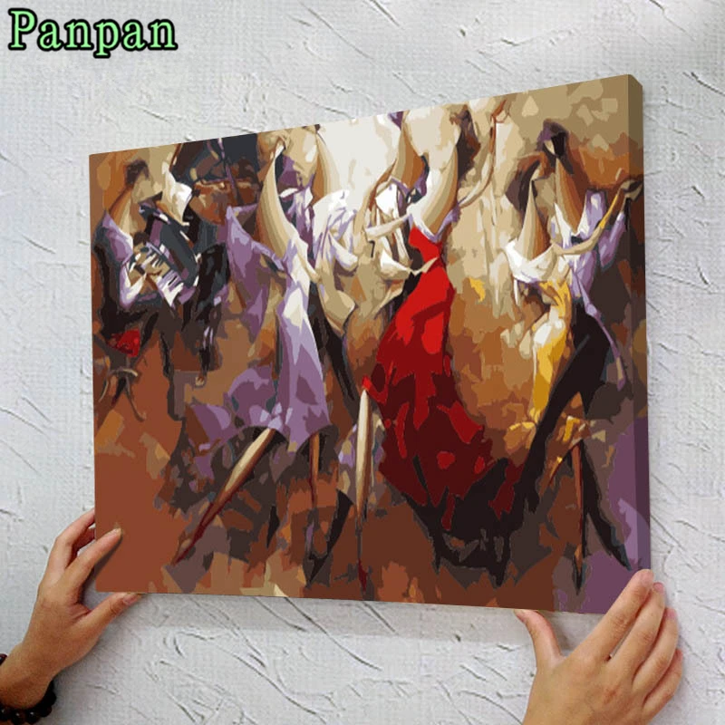 

Modern Abstract Hand painted Canvas Oil Painting Coloring By Numbers Crazy Music Party Home Decor art Birthday Christmas Gift