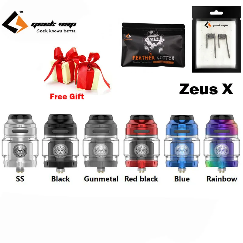 New Geekvape Zeus X 4.5ML Atomizer designed for RTA enthusiasts top airflow and top-to-side airflow leakproof condition New Geekvape Zeus X 4.5ML Atomizer designed for RTA enthusiasts top airflow and top-to-side airflow leakproof condition