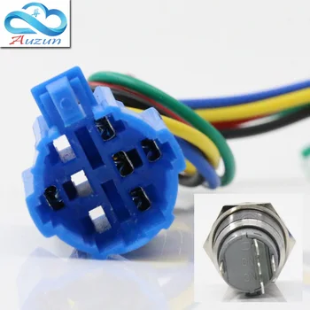 

The 19 mm metal button switch base five terminals are not welded Line 20 cm long