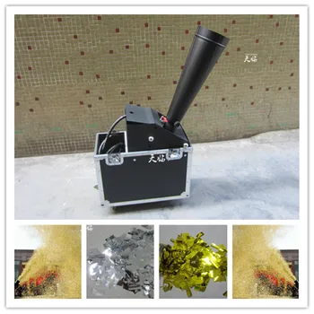

Free Shipping 1 Piece Flycase Co2 Confetti cannon machine + 10 KG Rectangle Shape confetti paper(Gold or Siver) with Gas Pipe