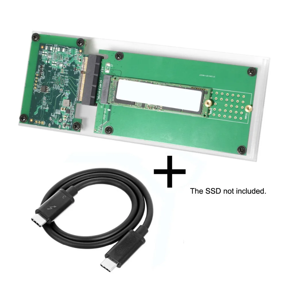 Pci-e para Ngff Cartucho de Case 3 para Pci Xiwai Thunderbolt Express M-chave Nvme Ahci Ssd Converter