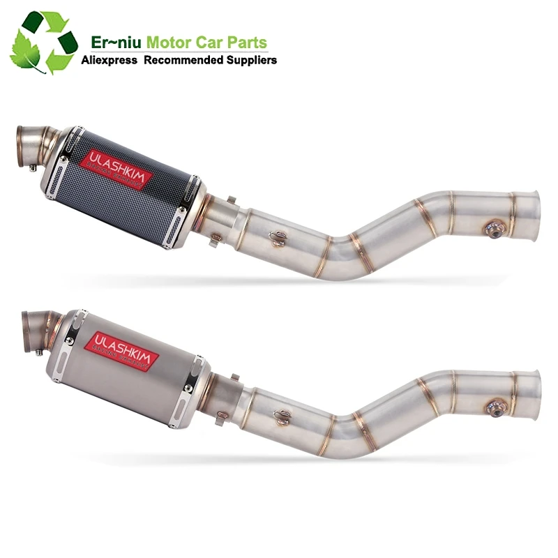 

Motorcycle Exhaust Muffler Escape Middle Link Contact Pipe Full System Slip On For yamaha YZF R1 1000 YZF1000 YZF-R1 2009~2015