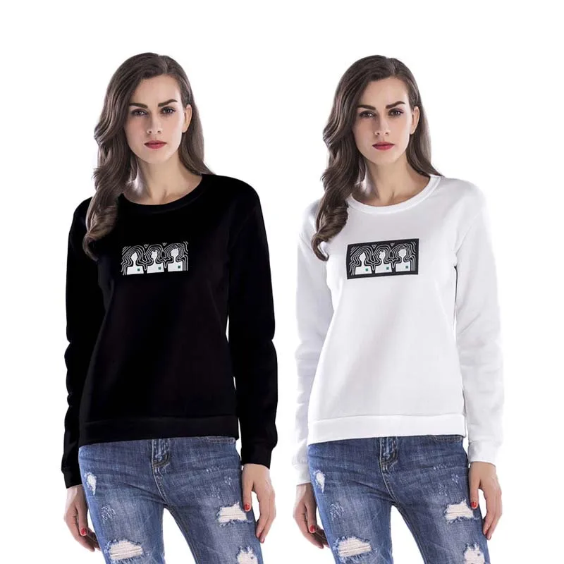 WHZHM осень Sudadera Mujer толстовка с начесом женские туфли черного цвета круглым