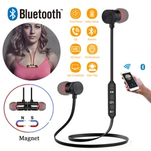 Teamyo Bluetooth наушники металлические спортивные беспроводные bluetooth наушники Fone де ouvido для xiaomi Магнитный Беспроводные стереонаушники