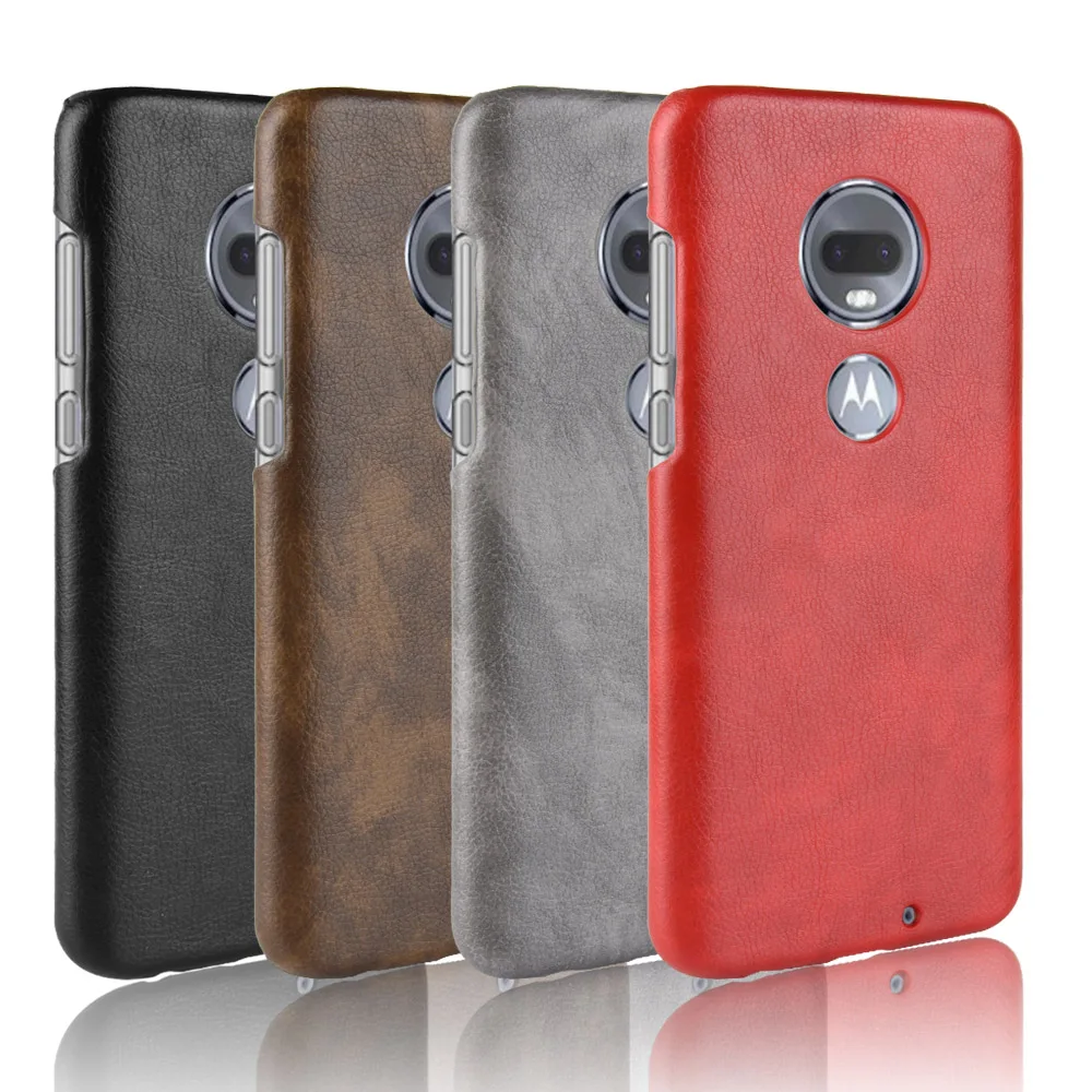 Роскошный кожаный чехол для телефона с личи MOTO Motorola G7 G6 Plus Z4 Z3 Play E5 ONE Power P30 Note P40