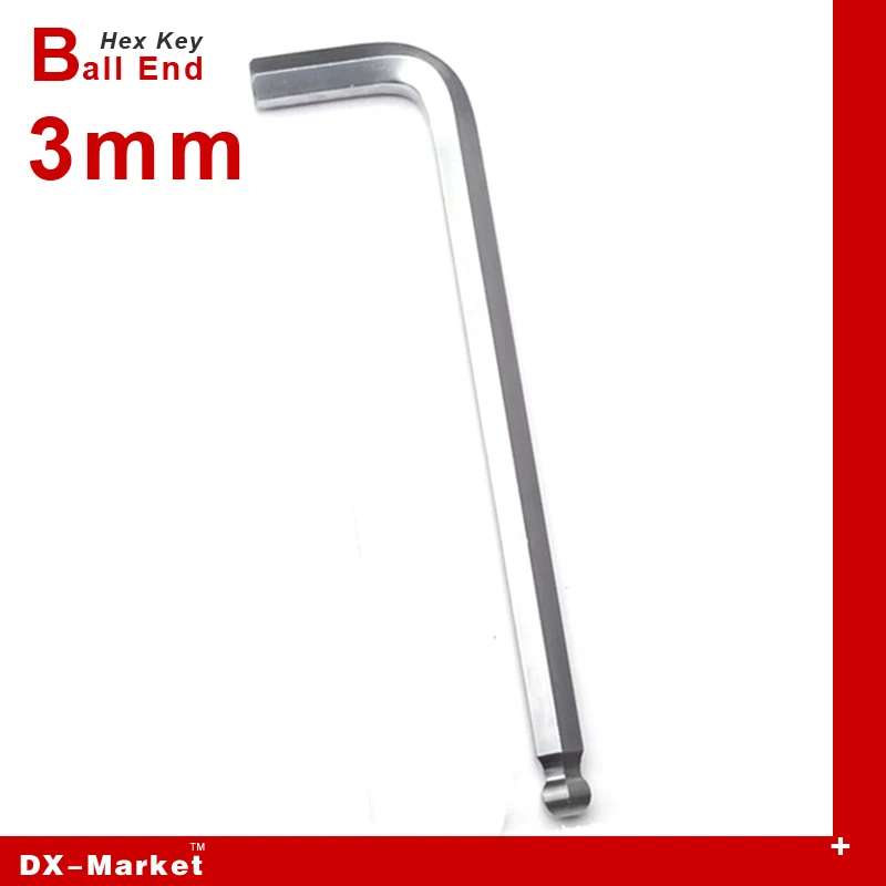 

3mm , 20cps , Lengthened handle hex key , alloy steel DIY ball end wrench tool , bike tools Manufactuer
