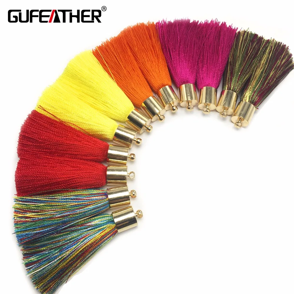 Шелковая кисточка GUFEATHER L93/5 см/Золотая шляпа шелковая кисточка/Аксессуары для