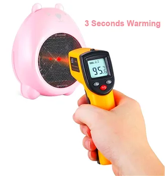 

JZ127 Cheap Cartoon Mini Electric Fan Heater Small Desktop Home Heater Cute Warm Fan Household Electric Handy Fast Heater