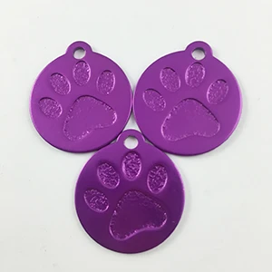 500 шт./лот бирка с адресом для домашних животных собачка кости кошачий собачий ошейник лицензии пользовательских персонализированные Металл с лазерной гравировкой шарф - Цвет: Purple