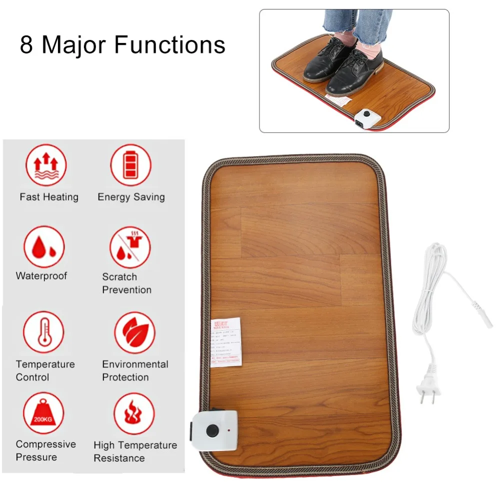 Electric Heating Pad Foot Hands Warmer Cushion Mat Carbon Fiber