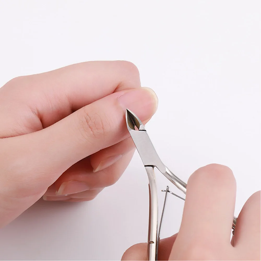 MIZHSE 3 шт./компл. ногтей маникюрные инструменты Наборы из нержавеющей стали, для кутикулы удаление омертвевшей кожи вилка ногтей ножницы для кутикулы для лака для ногтей