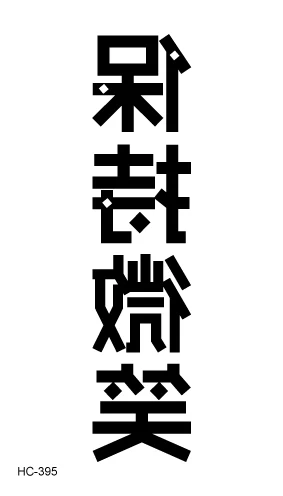 Новейшие уникальные китайские слова, буквы, черная Временная тату-наклейка, водостойкая поддельная тату-наклейка для мужчин и женщин - Цвет: HC395