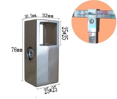 Алюминий 25x25 мм квадратная труба фитинги трубчатый зажим держатель соединитель локоть тройник одежда полка Соединительный соединитель отображения Stora