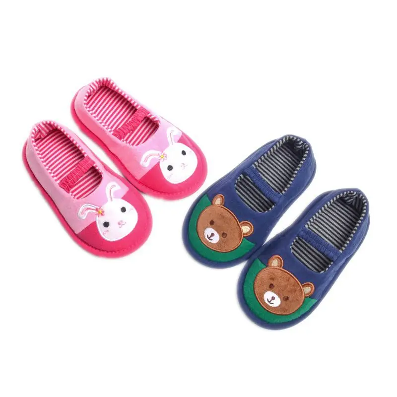 Cute Rubbit Kids Slippers Children Home wooden Shoes Baby ...