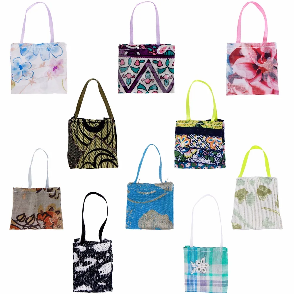 

5 Pcs / Lot Fashion Random Handbags Colorful Mini Cute Messenger Party Backpack Bag For Barbie Doll Accessories Dollhouse Toys