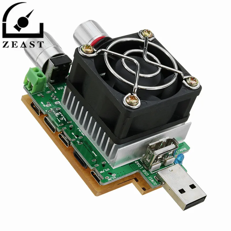 

QC2.0/3.0 35W USB Electronic Load Adjustable Constant Current Aging Resistor Battery Voltage Capacity Tester Voltmeter