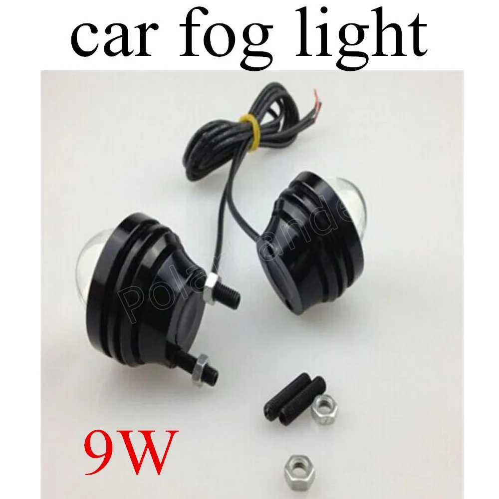 2 pieces 12V 9W Hawkeye COB Fog Lights Led Car Headlight Lamp Universal