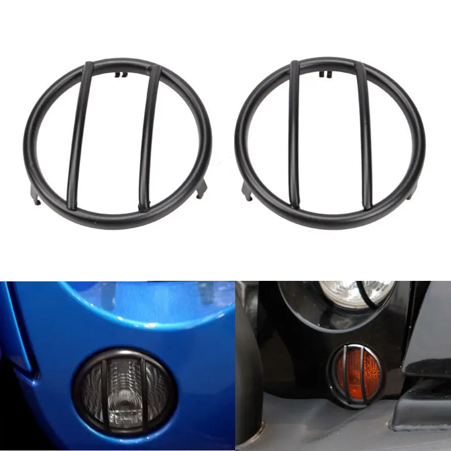 Bbqfuka 2x Blk Stainless Euro Guard Fog Light Cover Fit For 20072015