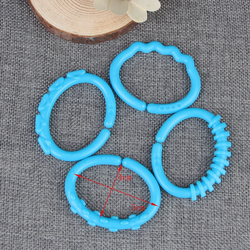 24 шт. детское кольцо для прорезывания зубов красочные радужные кольца коляска подарок украшения игрушки