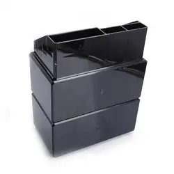 Пластиковая Косметика стеллаж для хранения без прозрачных 6 маленьких и 2 большие ящики черный
