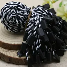 Хорошего качества белый черный строка витая одежда бирка строка в одежды, бирка строки шнур для одежды печать тег