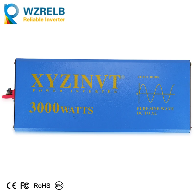 Надежный Инвертор чистой синусоидальной волны UPS и функция зарядки 3000 Вт наружный домашний инвертор частоты с зарядным устройством
