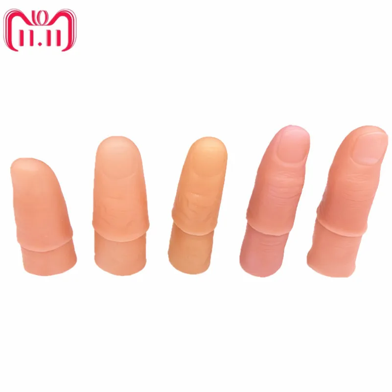 

10Pcs/lot Magic Thumb Tip Real Around Magic Tricks Gift Party Toys,Fantastic Hide Magic Trick Props Fingers for Stage Display