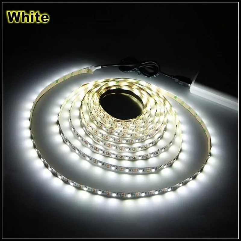 5V USB Power LED Strip light RGB /White/Warm White 2835 3528 SMD HDTV TV Desktop PC Screen Backlight& Bias lighting 1M 2M 3M 4M