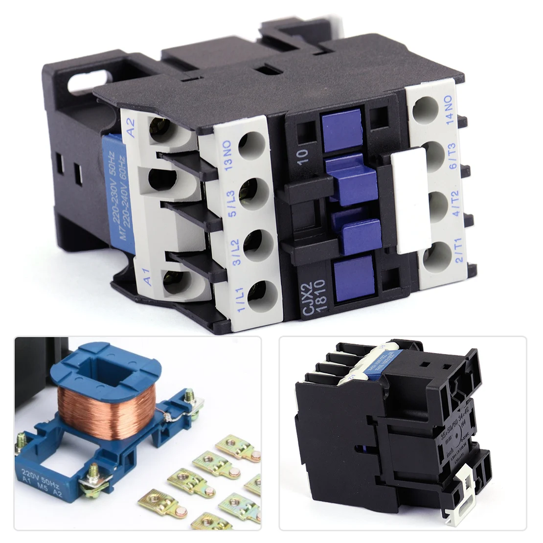 

CJX2 1810 Power AC Contactor 1NO AC 220V M7 50 60Hz Coil Motor Starter Relay 32A 3 Phase Pole