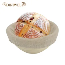 DINIWELL ротанга тесто круглое Тесто Для Хранения Хлеба корзины естественного брожения организации 8,6''