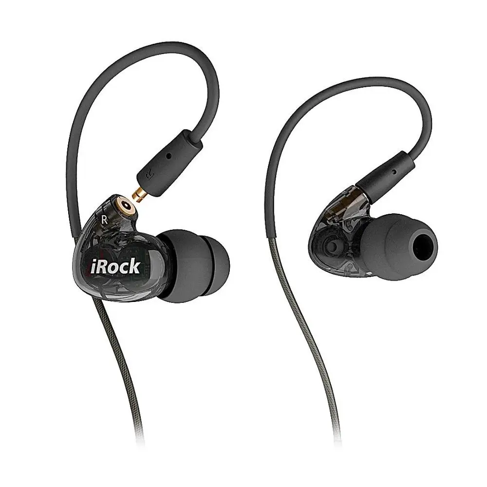 YMDX irock A8 наушники-вкладыши, прозрачная Проводная стереогарнитура Super Bass, двойной драйвер с микрофоном для смартфона, разъем 3,5 мм - Цвет: Black no mic