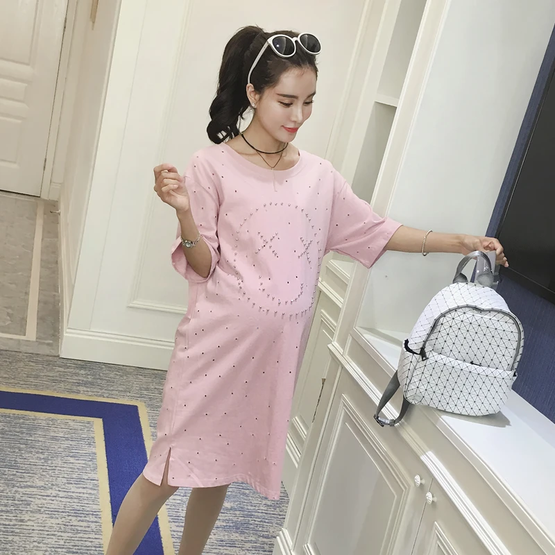 Korean Summer Maternity Dresses Pregnant Dress Women Clothing Maternity