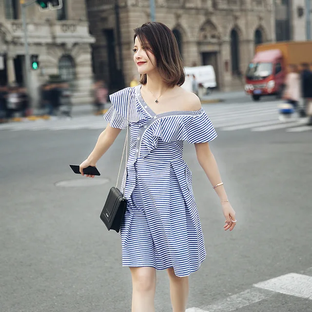 One Shoulder White Summer Dress