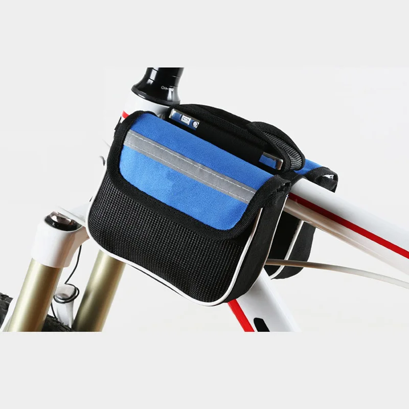 Высококачественная рама/двойная/седло/двухсторонняя велосипедная Труба Сумка велосипедная сумка - Цвет: blue