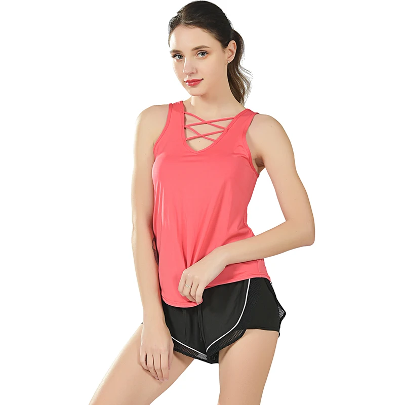 

LAISIYI Womens Sexy Casual Slim Sleeveless Tank Tops Vest Solid Color Top For Ladies Fitness Vest Women Clothing Tops
