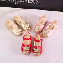 2016 neue Süße Kinder Mädchen Crown Lederschuhe Candy Farbe Prinzessin Tanzschuhe Sommer Party Schuhe