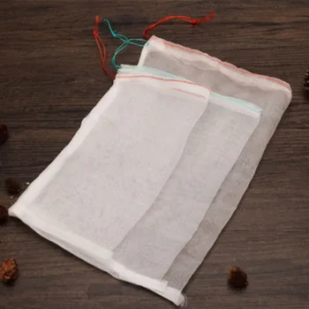 

100pcs/lot 40mesh Nylon net bag for Fish/Fruit/wristband/Insect birds/pest/seed/isolation sack/seed packaging/grow/protective