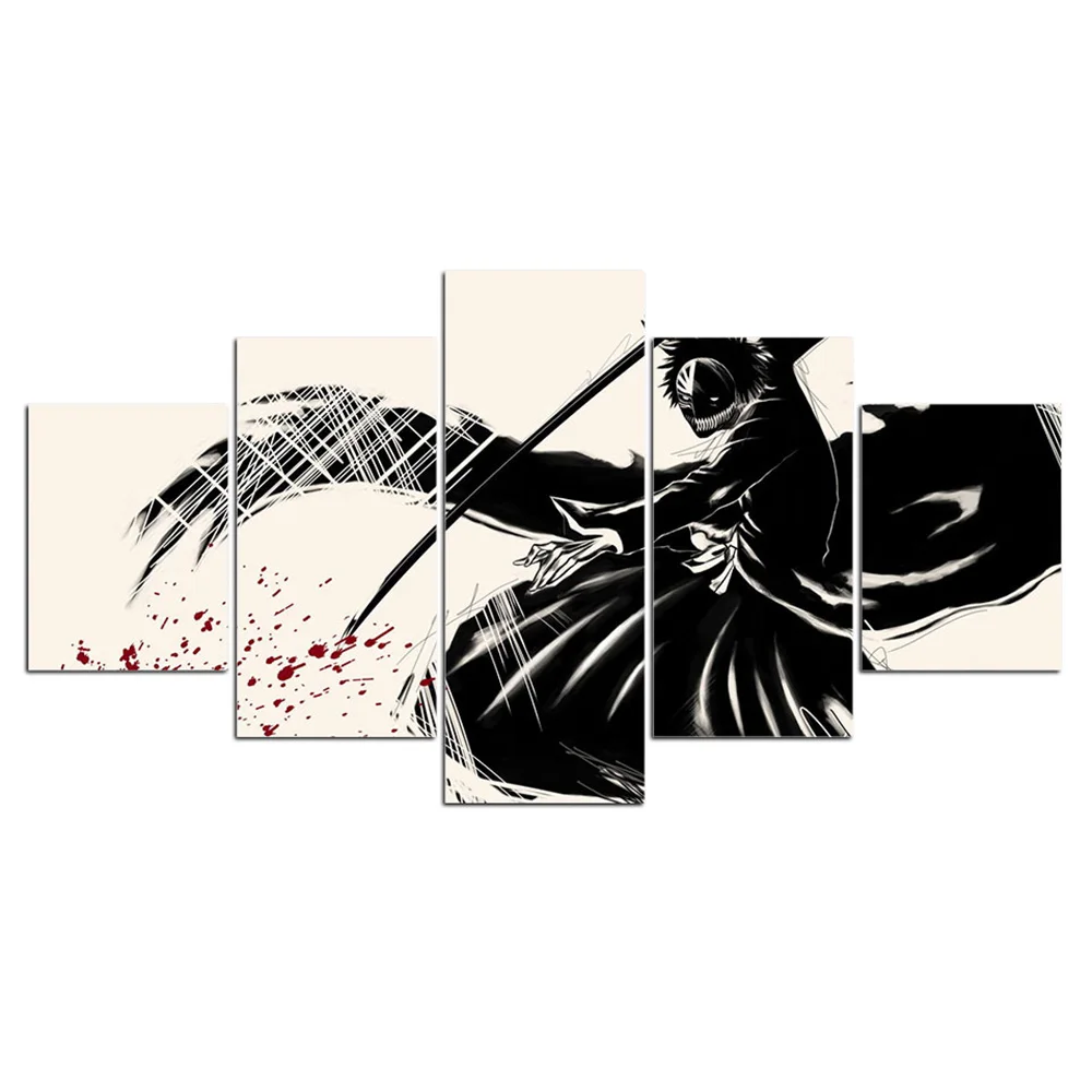 japan-anime-Bleach-poster-poster-comic-Print-framed-Janpanese-cartoon-poster-5-panels-on-canvas-F363 (1)