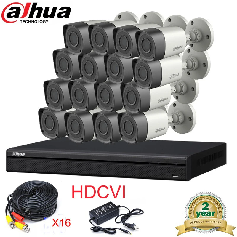 Dahua 16Ch HDCVI камера видеонаблюдения CCTV HCVR7216A-S3 система DVR комплект 16*1080P IR 20 м Крытый HDCVI пуля камера HAC-HFW1200RP