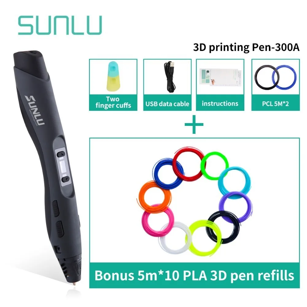 

Low Temperature 3D Printing Pen With 50M PLA Filament Non-toxic Material Safe To Child DIY Model 3D Pens Box Set