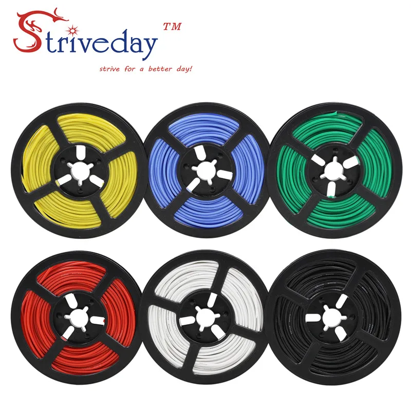 100 meters (328ft) 22AWG high temperature resistance Flexible silicone wire tinned copper wire RC power cord Electronic cable