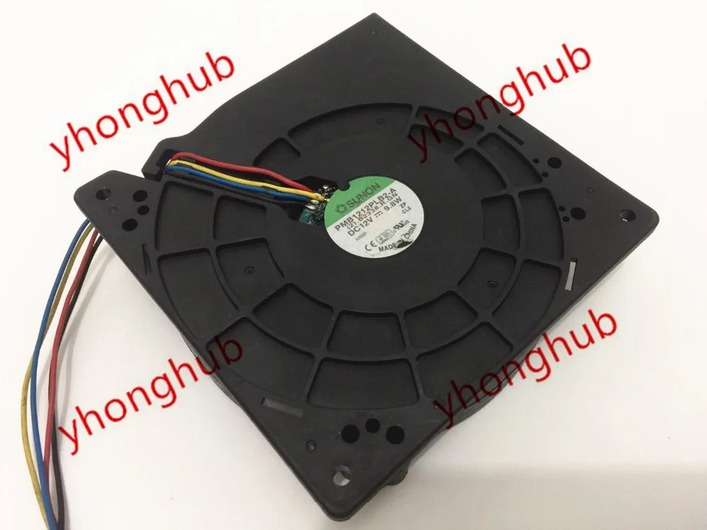 SUNON PMB1212PLB2-A (2).B2338.R.GN Server Cooling Fan DC 12V 9.8W 120x120x38mm 4-wire sunon mf75251v1 q000 g99 server square fan dc 12v 2 7w 3 wire