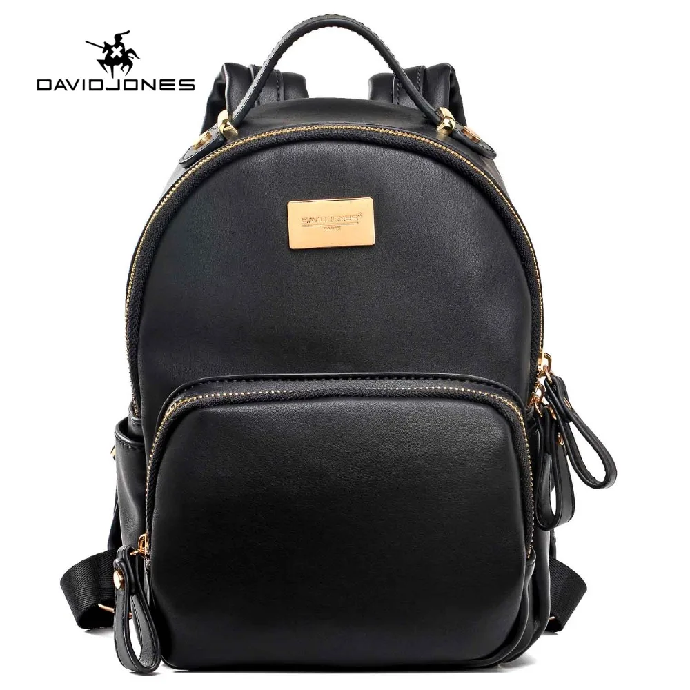 DAVIDJONES Women Mini Backpack teenager girls School Bags female shoulder bags college students ...